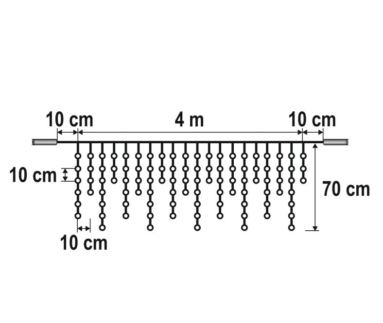 PROFI Vianočný LED záves – LED, IP44